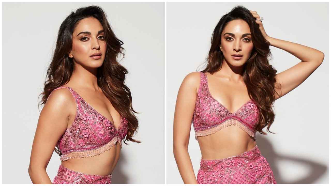 Kiara Advani | గులాబీ కలర్ డ్రెస్‌లో గుబాళిస్తున్న కియారా అద్వానీ..