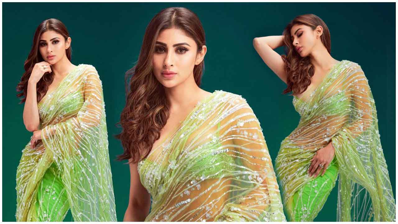 Mouni Roy | చిలుకపచ్చ డ్రెస్‌లో మౌనీ రాయ్ సోకుల విందు..