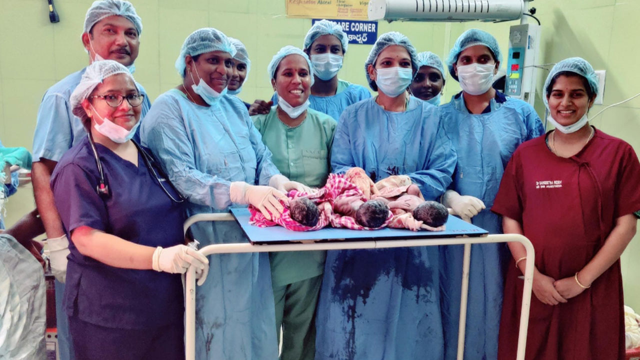 Karimnagar | కరీంనగర్‌ ఎంసీహెచ్‌లో.. ఒకే కాన్పులో ముగ్గురు ఆడ‌పిల్ల‌లు