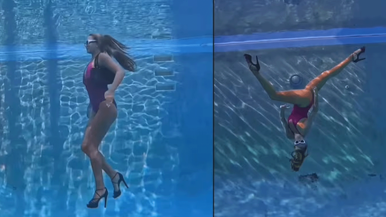 Viral Video | అండ‌ర్‌వాట‌ర్ బార్బీ డ్యాన్స్ అద‌రగొట్టిన మ‌హిళ‌