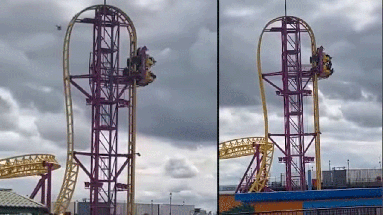 Viral Video | రోల‌ర్‌కోస్ట‌ర్ నిలిచిపోవ‌డంతో 72 అడుగుల ఎత్తులో వేలాడిన రైడ‌ర్లు..ఆపై ఏమైందంటే..!