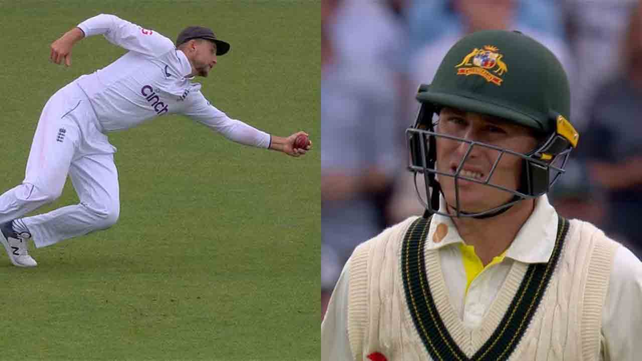 Joe Root | ఒంటి చేత్తో రూట్ డైవింగ్ క్యాచ్.. ఆశ్చ‌ర్యపోయిన ల‌బూషేన్.. వీడియో