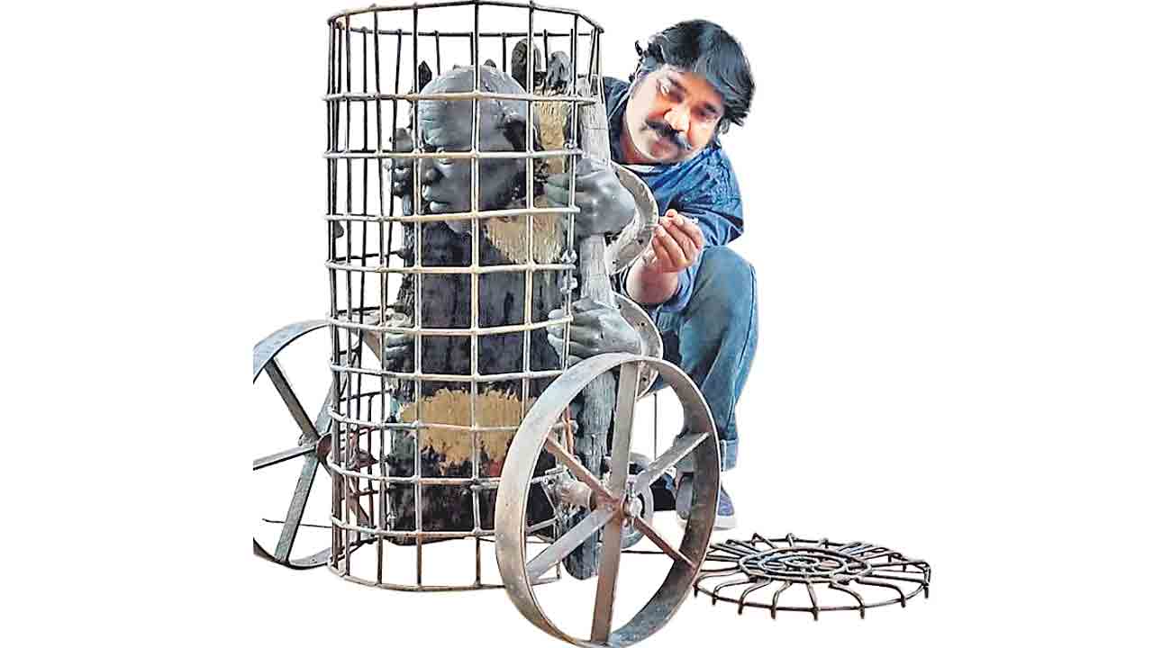 శిల్పకారుడు బస్వరాజ్‌కు అరుదైన గుర్తింపు