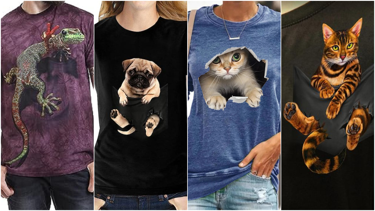 3D Printed T-Shirts |  కుక్క ఉన్నట్టు చొక్కా కనికట్టు!