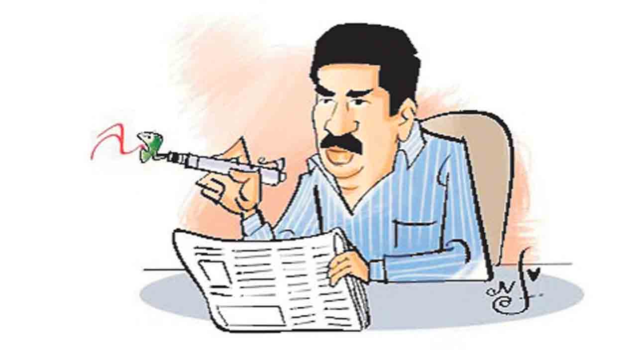 Andhajyothy | బాబు కుప్పిగంతుల గురించి రాయగలవా బాధాకృష్ణా?