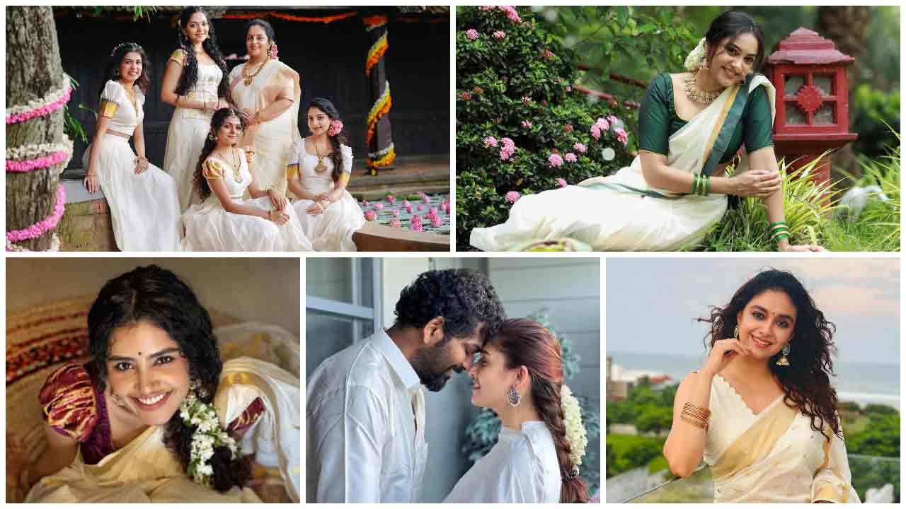 Onam | కసావు స్టైల్‌ చీరకట్టులో ముస్తాబైన సెలబ్రిటీలు