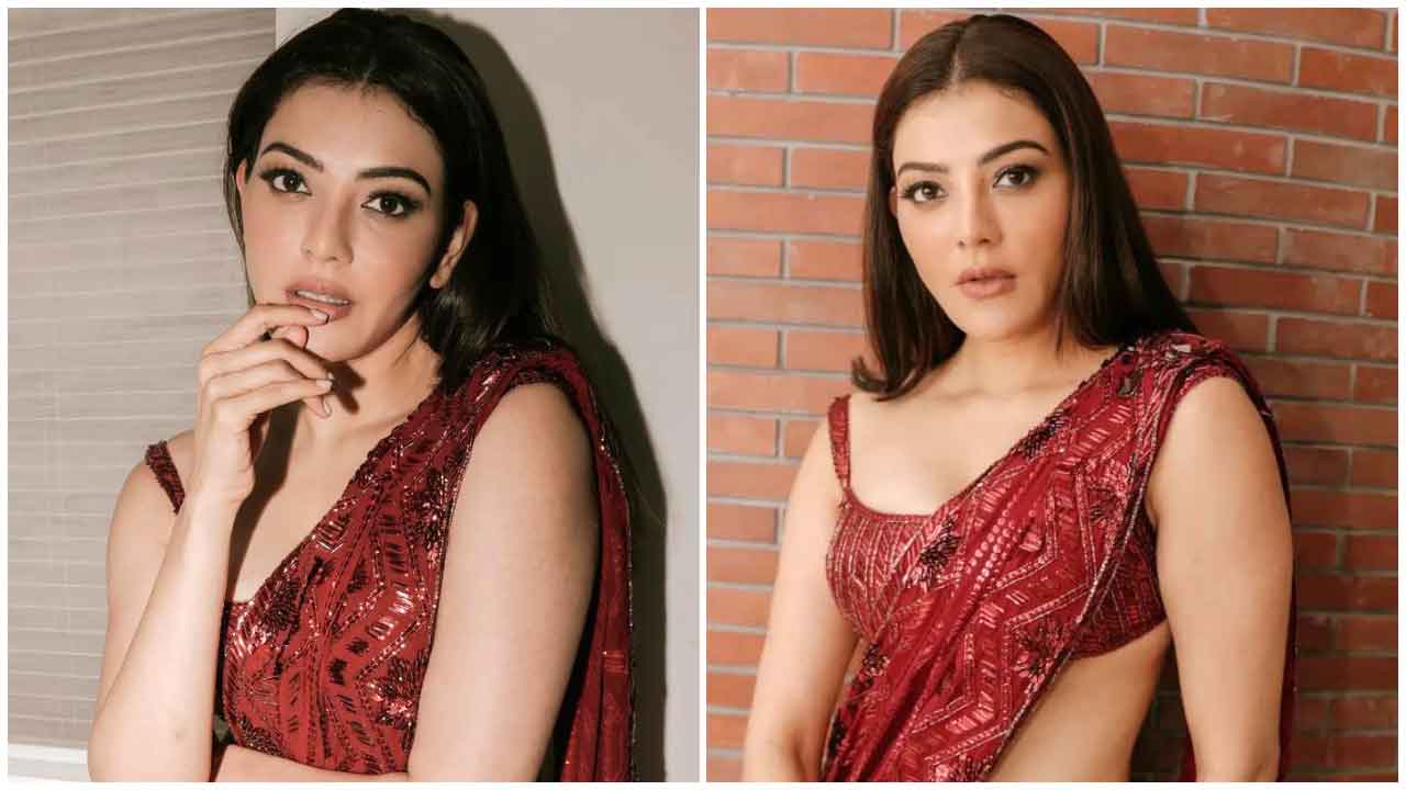 Kajal Aggarwal | చమ్కీలా చీరలో హొయలు పోయిన కాజల్ అగర్వాల్‌..