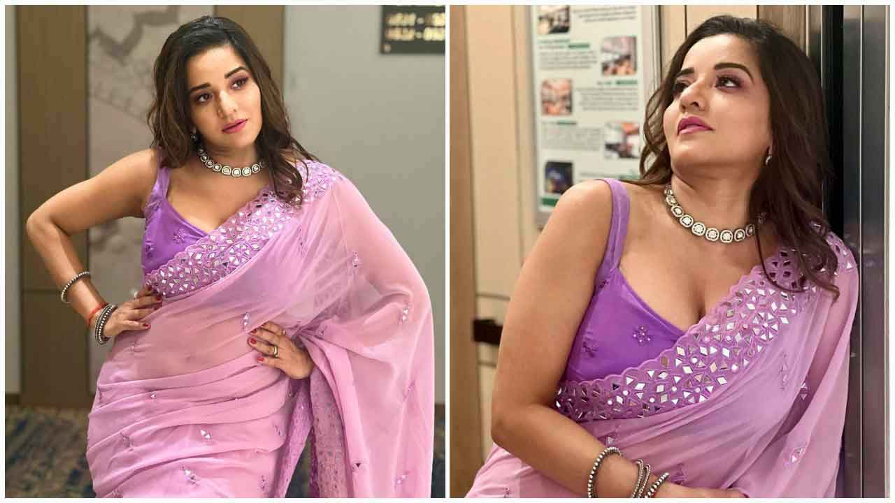 Monalisa | గులాబీ చీరలో కవ్విస్తున్న మోనాలిసా..