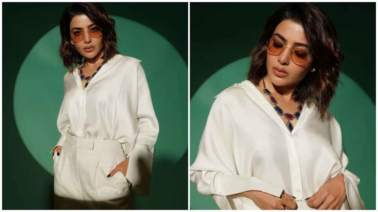 Samantha | వైట్ కలర్ డ్రెస్‌లో కేకపెట్టిస్తున్న సమంత..