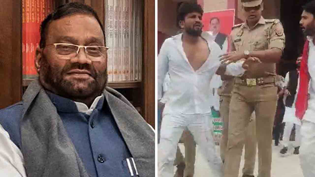 Watch: ఎస్పీ నేతపై షూ విసిరిన వ్యక్తి.. అతడ్ని చితకబాదిన పార్టీ కార్యకర్తలు