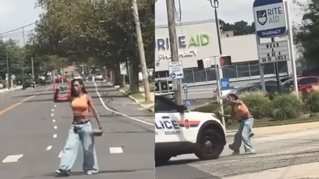 Viral Vedio | నడిరోడ్డుపై తుపాకీతో మహిళ హల్‌చల్‌.. పోలీసులు ఏంచేశారంటే?