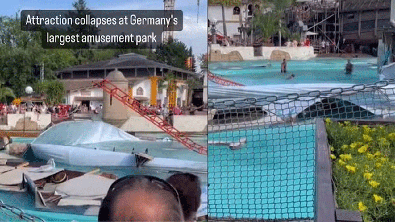 Viral Video | కుప్ప‌కూలిన థీమ్ పార్క్ అట్రాక్ష‌న్ : ఏడుగురికి గాయాలు