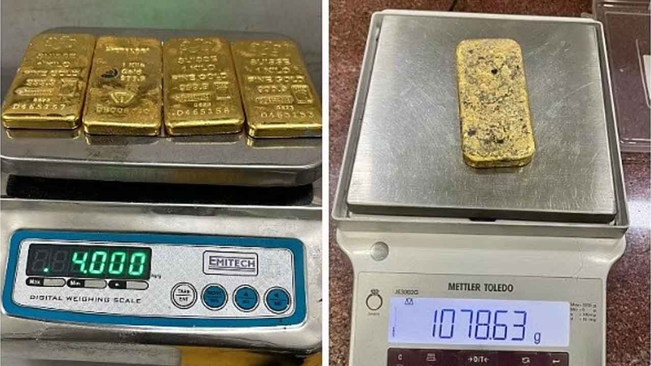 ఢిల్లీ ఎయిర్‌పోర్టులో 5 కిలోల బంగారం పట్టివేత
