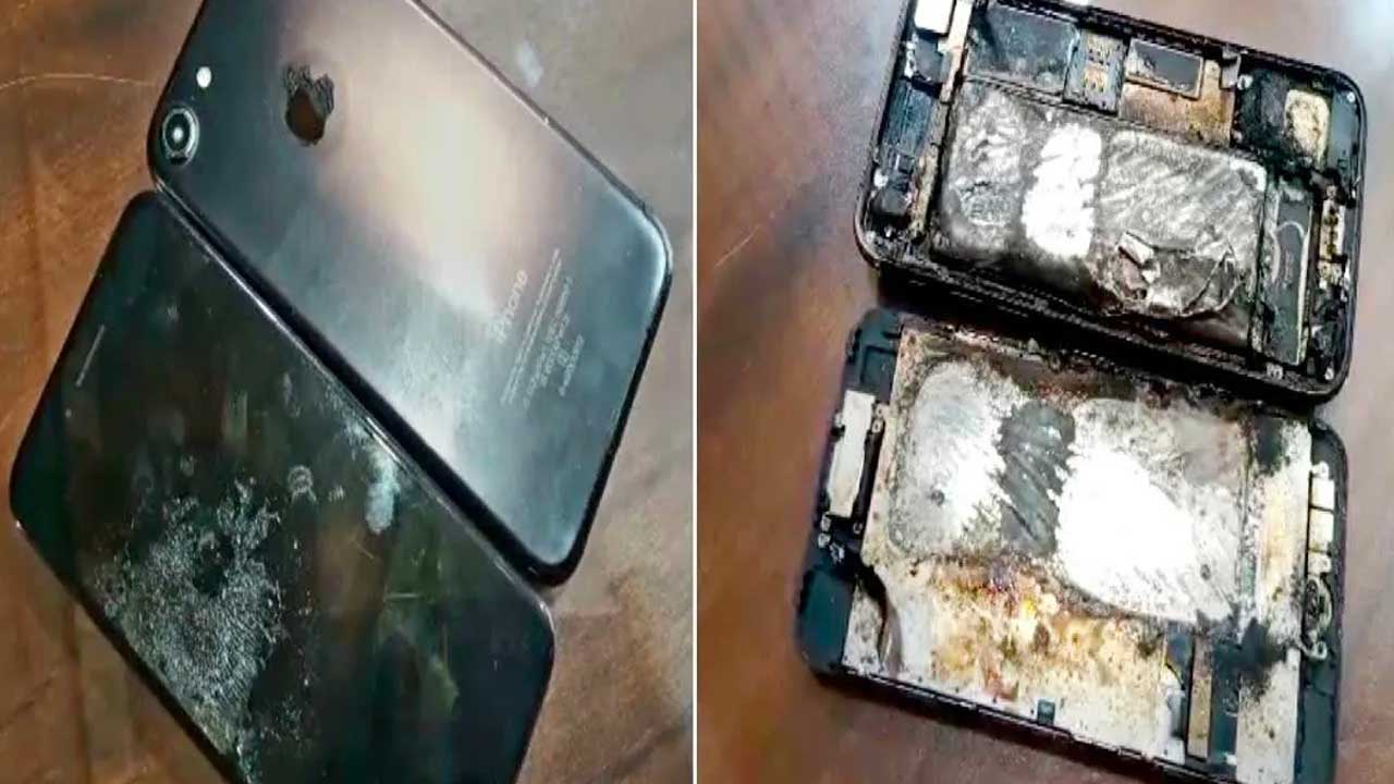 iPhone explodes | జేబులోంచి బయటికి తీస్తుండగానే పేలిపోయిన ఐఫోన్‌..!