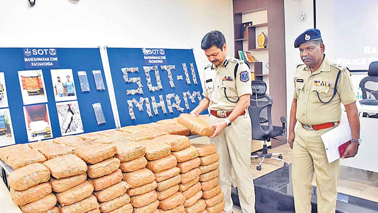 కొబ్బరికాయల మాటున..గంజాయి సరఫరా