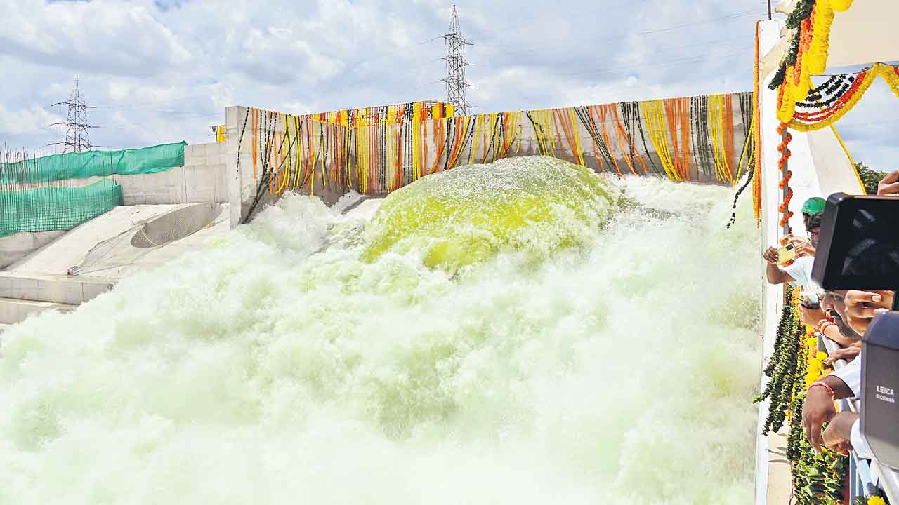 కరువు నేలపై కృష్ణమ్మ పరవళ్లు