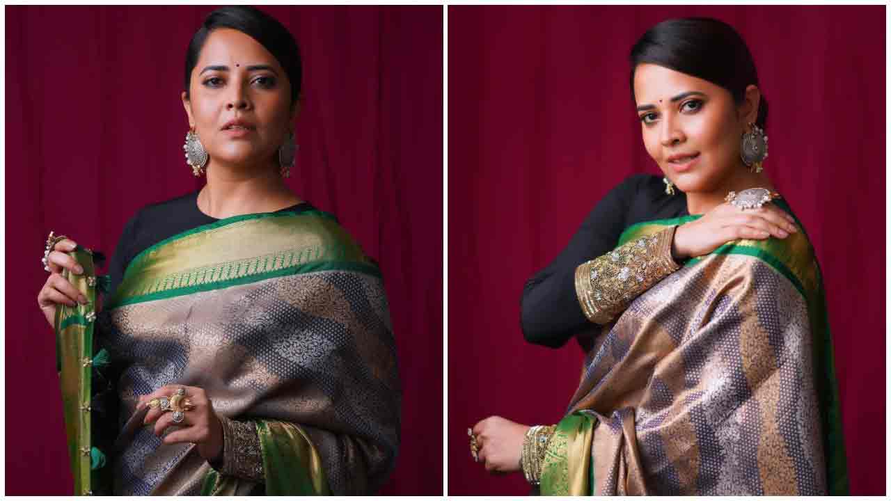 Anasuya Bharadwaj | కంచిపట్టిచీరలో కవ్విస్తున్న అనసూయ భరద్వాజ్..