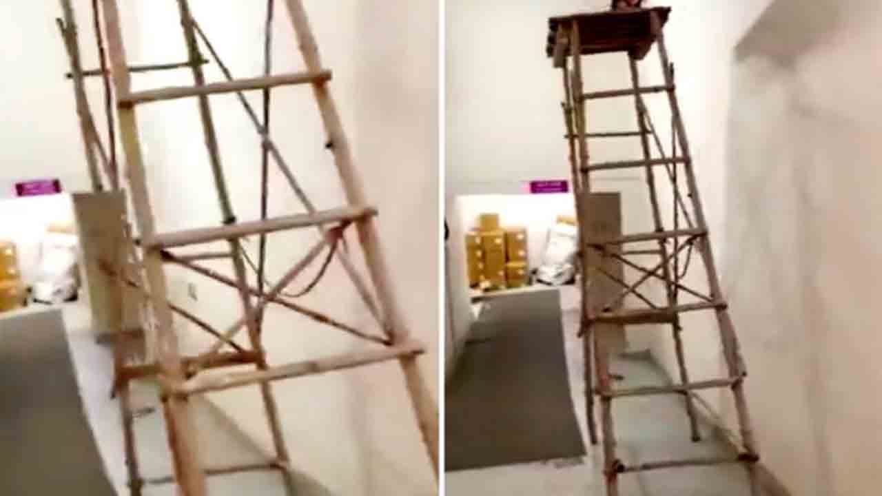 Watch: పోస్ట్‌మార్టం గదిలో నడిచిన కర్రల నిచ్చెన.. వీడియో వైరల్‌