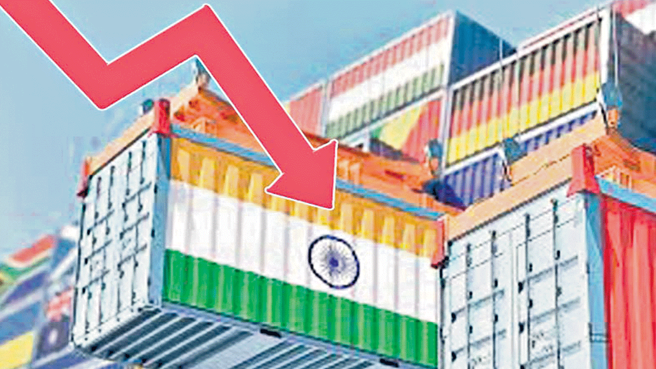 Exports |  వరుసగా ఏడో నెలలోనూ క్షీణించిన భారత్‌ ఎగుమతులు..