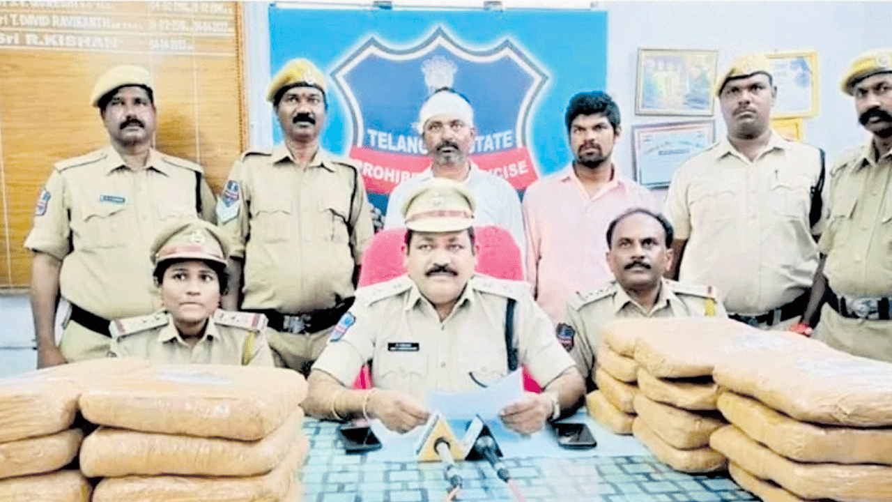 జిల్లాలో భారీగా గంజాయి పట్టివేత