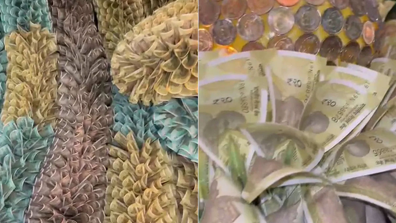 Ganesh Chaturthi | రూ.65 లక్షల విలువైన కరెన్సీ నోట్లతో గణేశుని ఆలయ అలంకరణ..