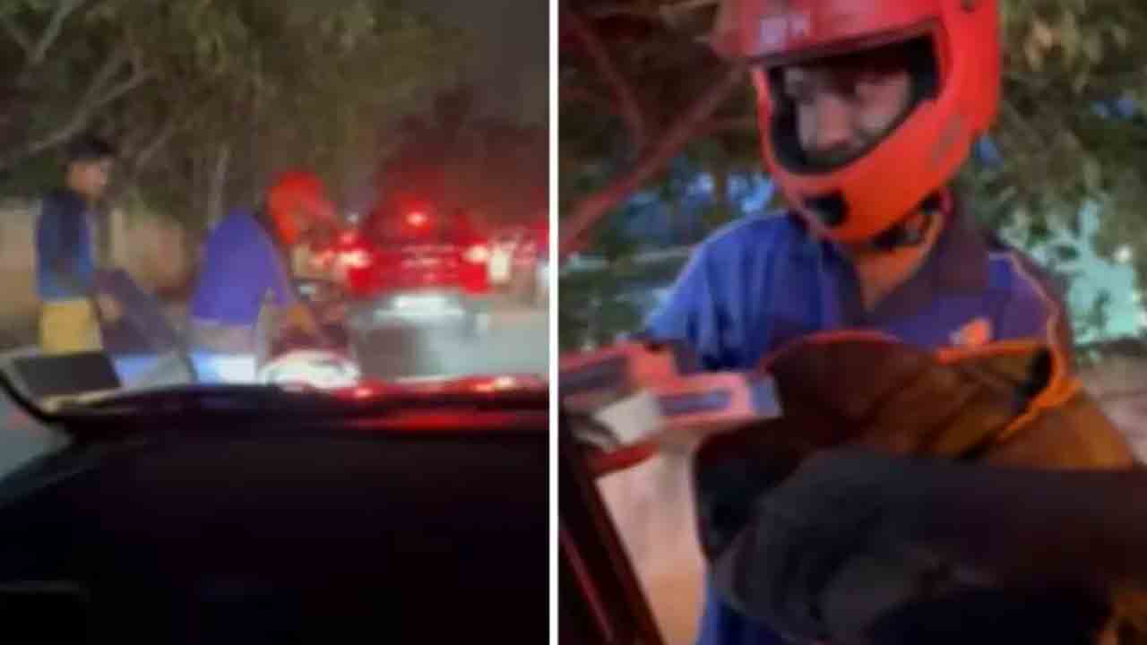 Bengaluru Traffic | ట్రాఫిక్‌లో ఇరుక్కుపోయిన కస్టమర్‌కు ఆన్‌టైమ్‌కు పిజ్జా డెలివరీ చేసిన డోమినోస్‌ సిబ్బంది.. వీడియో