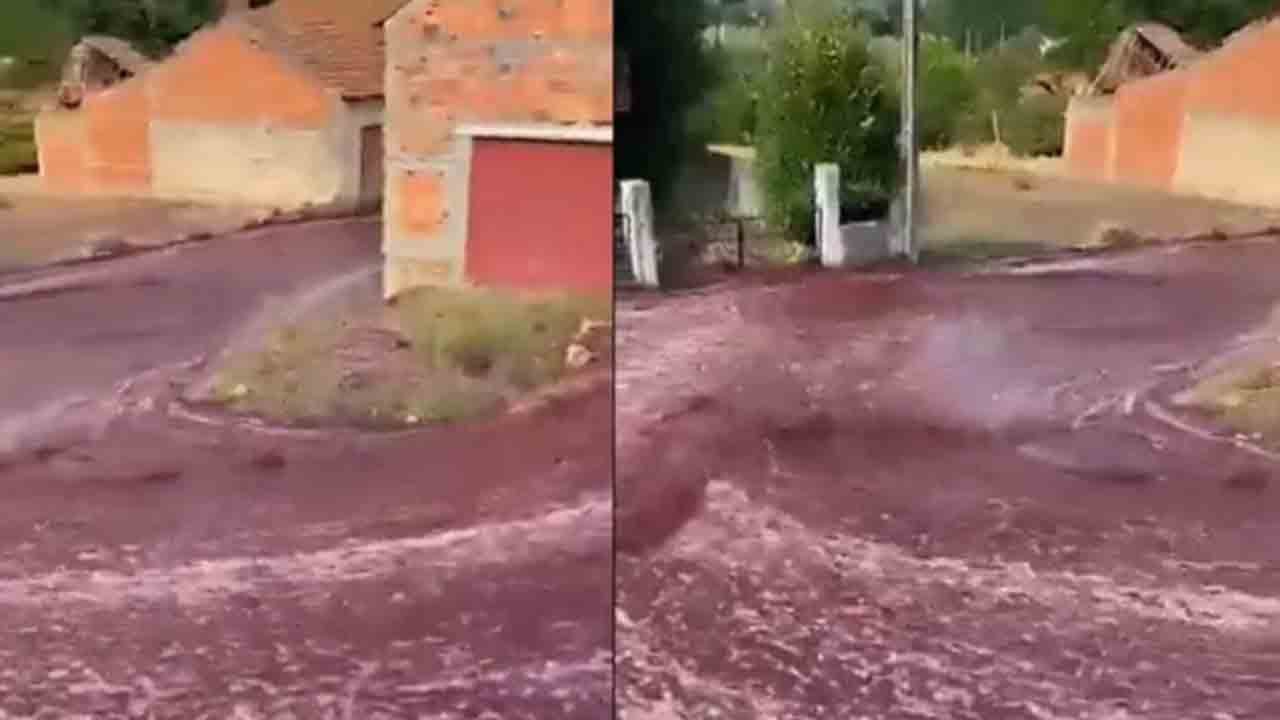 watch: పేలిన డిస్టిలరీ ట్యాంకులు.. వీధుల్లో  ఏరులై పారిన రెడ్‌ వైన్‌