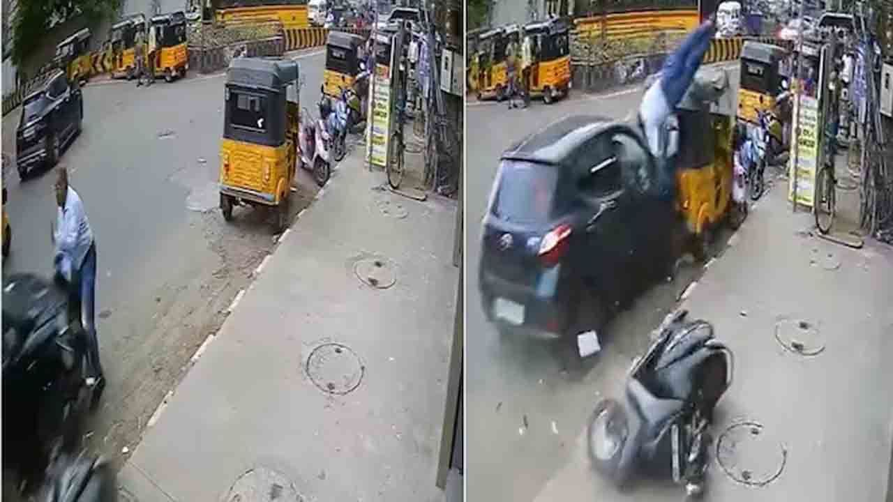 Chennai | షాకింగ్‌.. రోడ్డుపై నడుచుకుంటూ వెళ్తున్న వ్యక్తిపైకి దూసుకెళ్లిన కారు.. Video