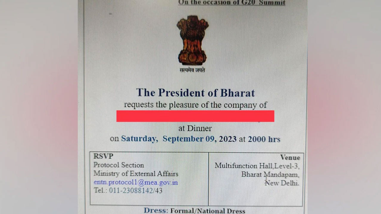 President of Bharat: ప్రెసిడెంట్ ఆఫ్ భార‌త్‌.. జీ20 ఇన్విటేష‌న్‌పై వివాదం