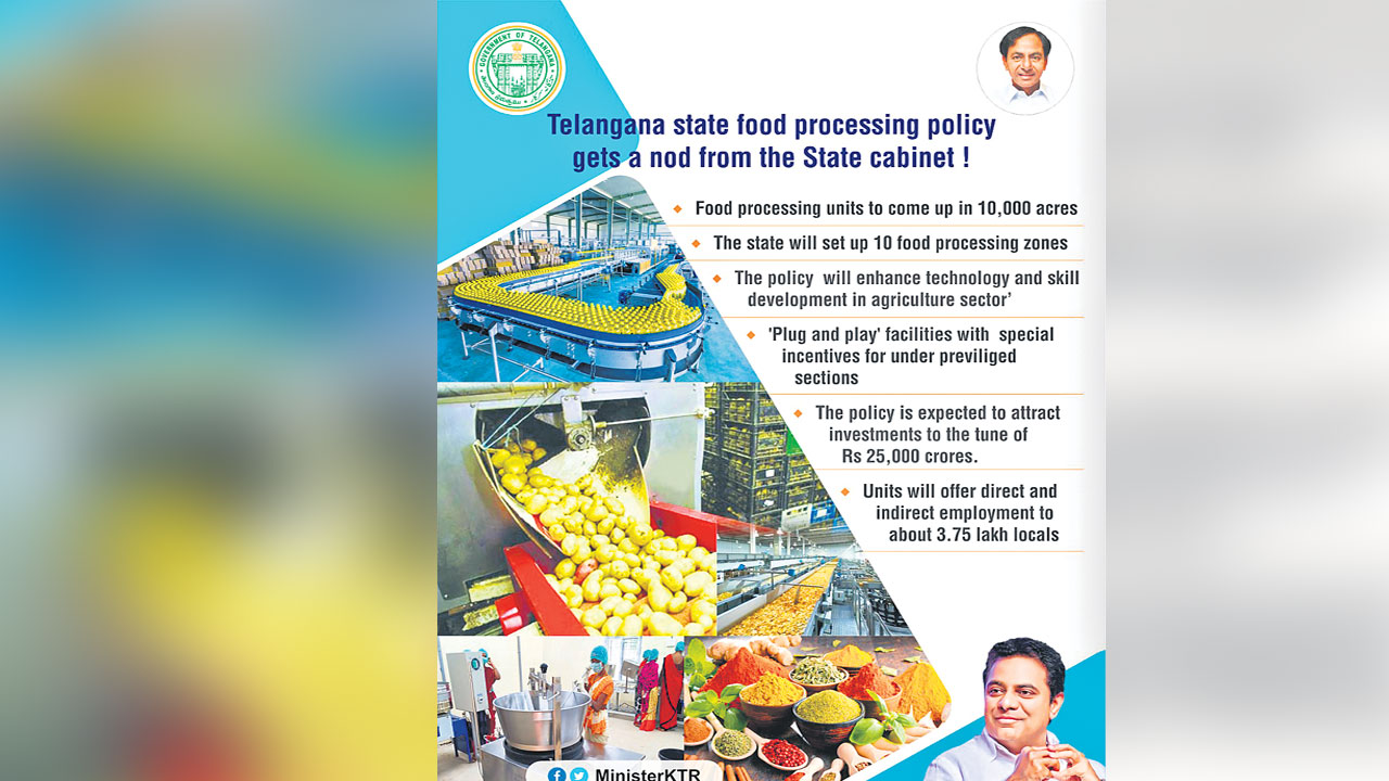 Food Processing |  ఆహార శుద్ధి రంగంలో తెలంగాణ జోరు.. వెల్లువెత్తుతున్న పెట్టుబడులు