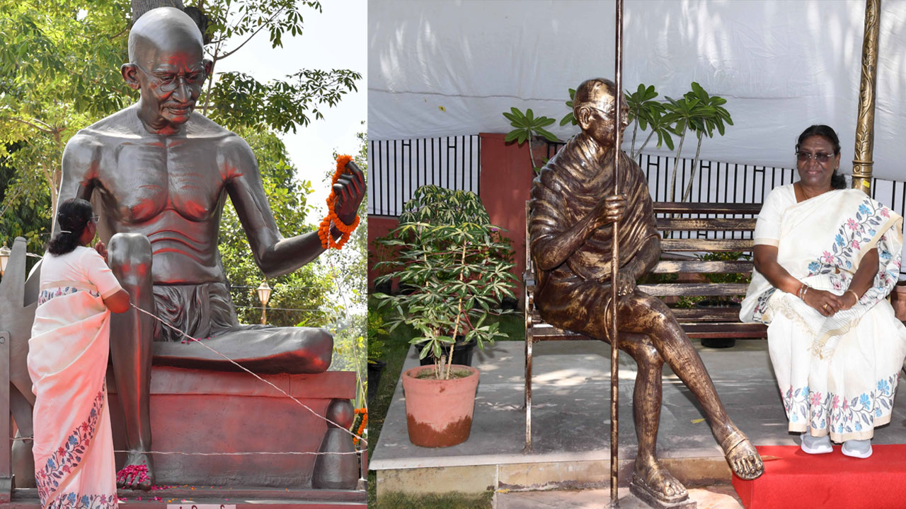 Gandhi Statue: 12 అడుగుల గాంధీ విగ్ర‌హాన్ని ఆవిష్క‌రించిన రాష్ట్ర‌ప‌తి ముర్ము