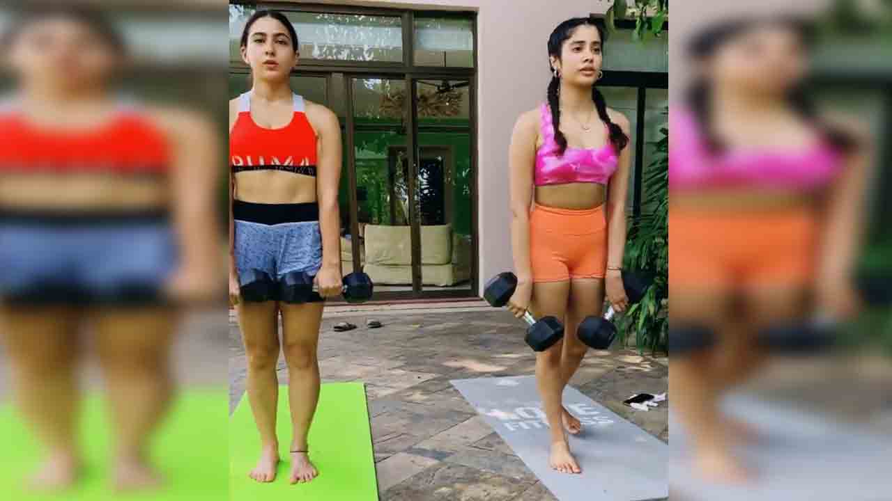 Janhvi Kapoor | జిమ్‏లో చెమటలు చిందిస్తోన్న సారా, జాన్వీ.. వీడియో వైర‌ల్