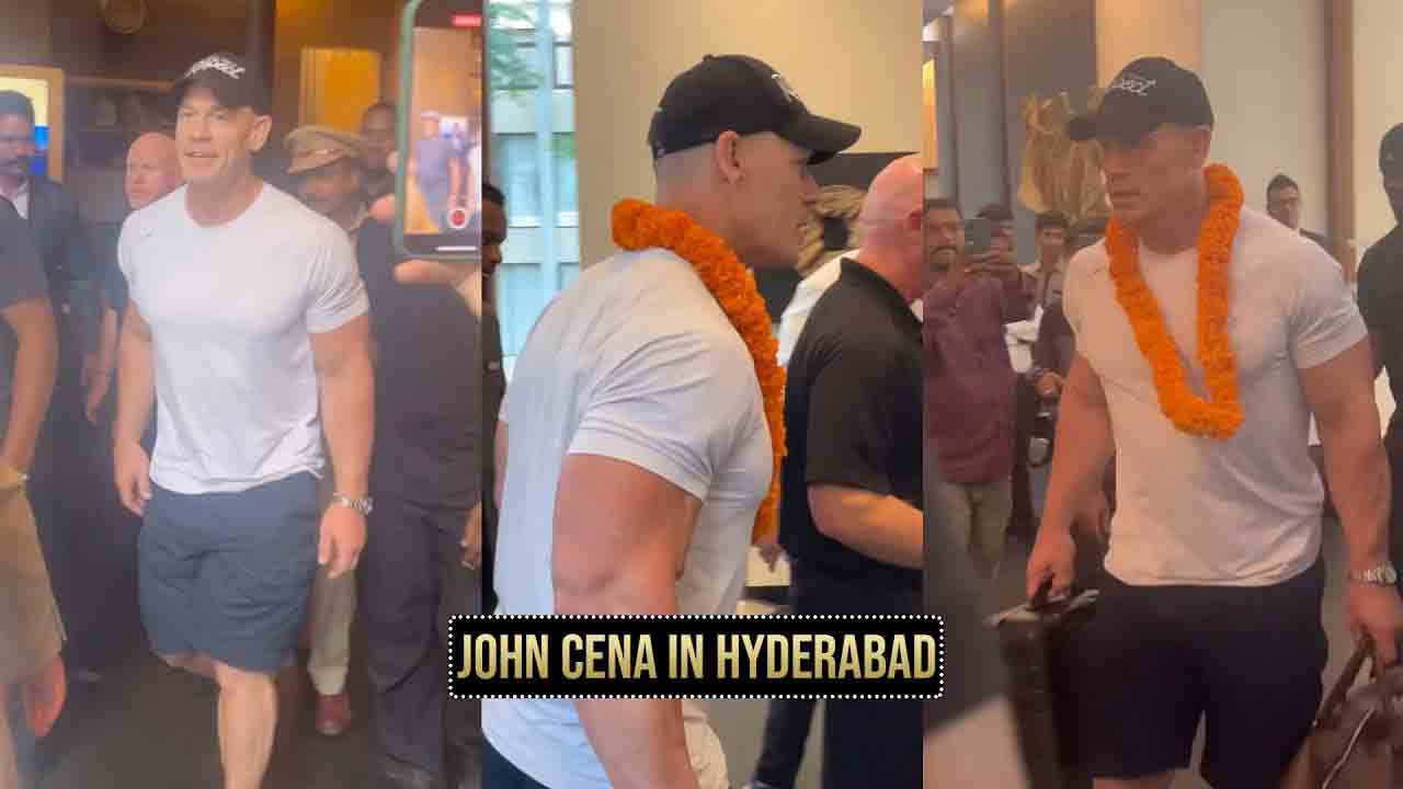 John Cena | హైద‌రాబాద్‌లో అడుగుపెట్టిన రెజ్లింగ్ దిగ్గ‌జం.. హోట‌ల్ వ‌ద్ద ఘ‌న స్వాగ‌తం