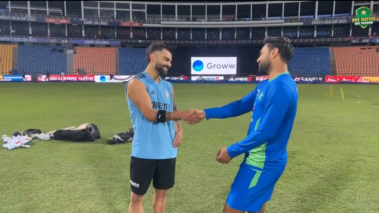 Asia Cup 2023: ప్రాక్టీస్ టైంలో మాట్లాడుకున్న ఇండోపాక్ క్రికెట‌ర్లు.. వీడియో