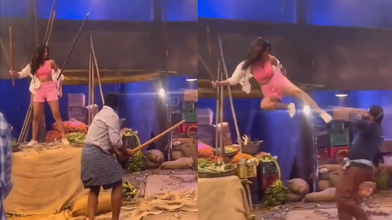 Prabhas-Maruthi Movie | ప్రభాస్‌-మారుతి సినిమా నుంచి హీరోయిన్‌ ఫైట్‌ సీన్‌ లీక్‌.. గాల్లో ఎగిరి మరీ విలన్‌లను తంతుంది..!