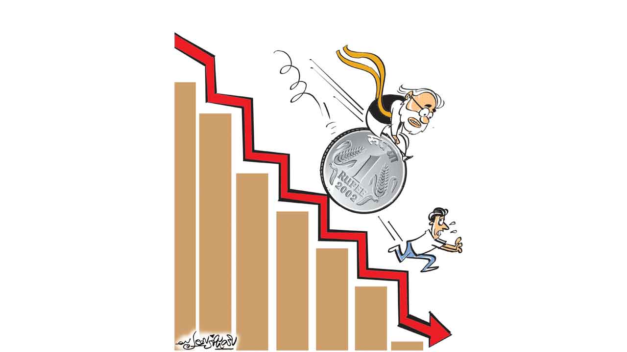 Rupee Value |  అధఃపాతాళానికి రూపాయి మారకం విలువ.. పది నెలల కనిష్ఠానికి భారత కరెన్సీ విలువ