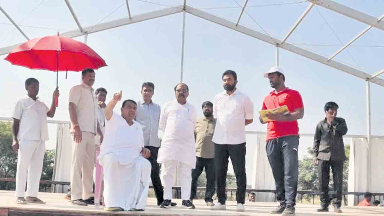 బాన్సువాడలో ఏర్పాట్లను పరిశీలించిన సభాపతి పోచారం