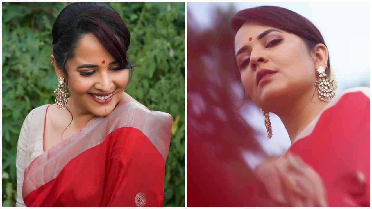 Anasuya Bharadwaj | ఎర్రచీరలో కుర్రాళ్ల మనసు దోచుకుంటున్న అనసూయ భరద్వాజ్..