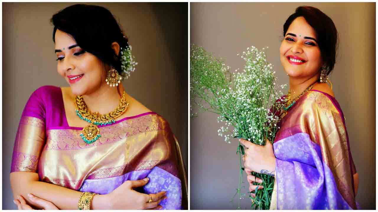 Anasuya Bharadwaj | చీరకట్టులో సిగ్గులొలికిస్తున్న అనసూయ భరద్వాజ్..