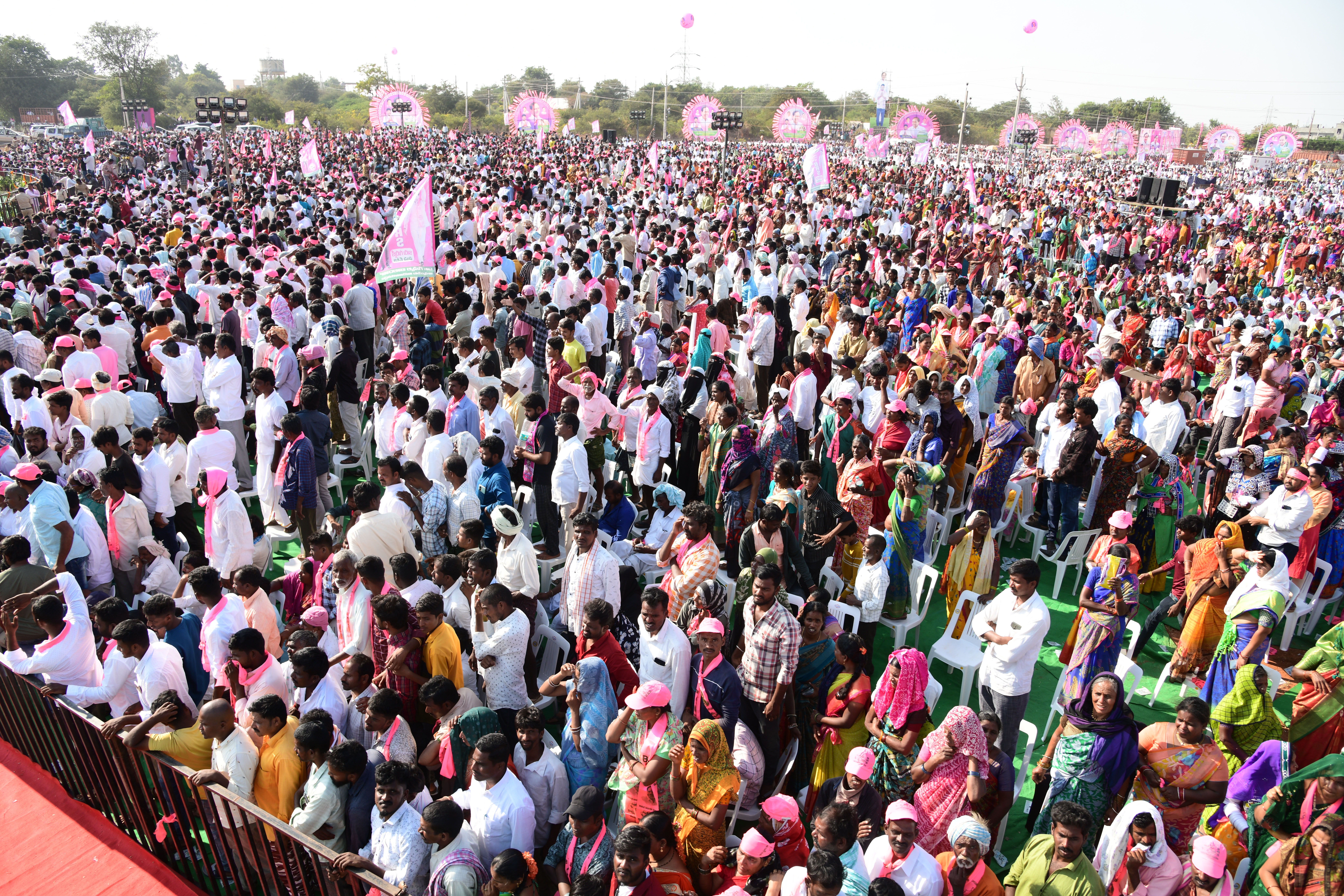 Brs Party President Kcr Participating In Praja Ashirvada Sabha At Acchampeta