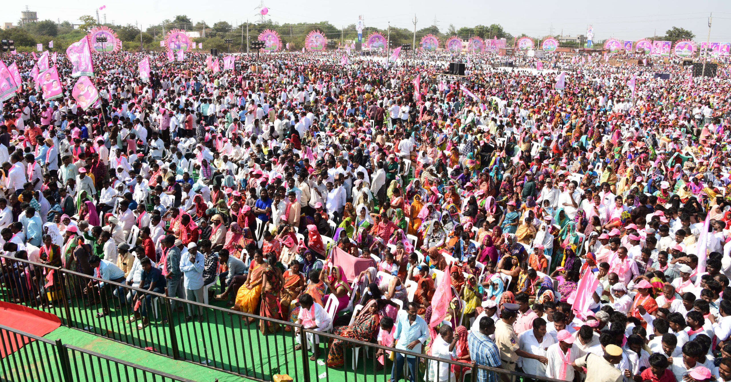 Brs Party President Kcr Participating In Praja Ashirvada Sabha At Acchampeta