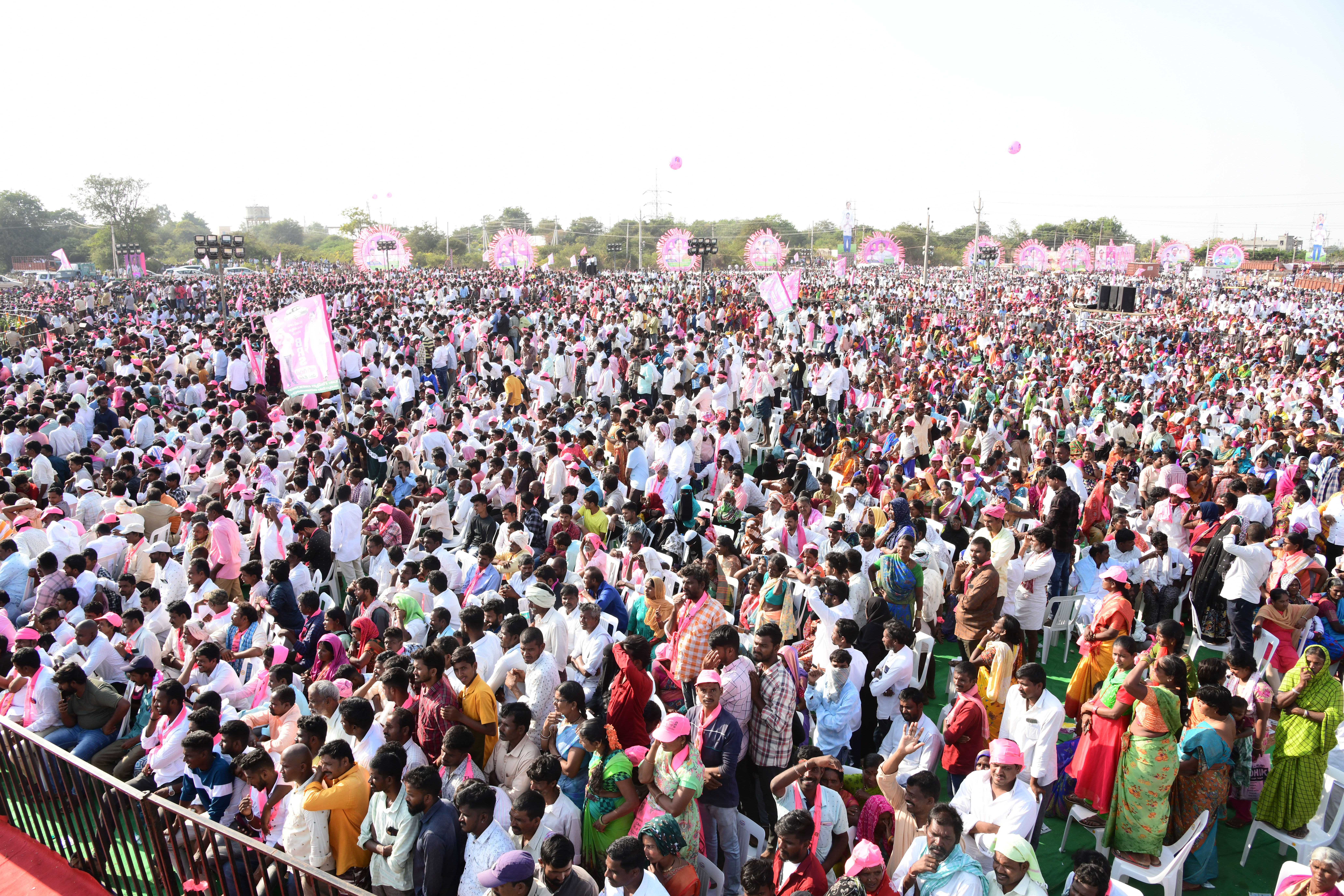 Brs Party President Kcr Participating In Praja Ashirvada Sabha At Acchampeta