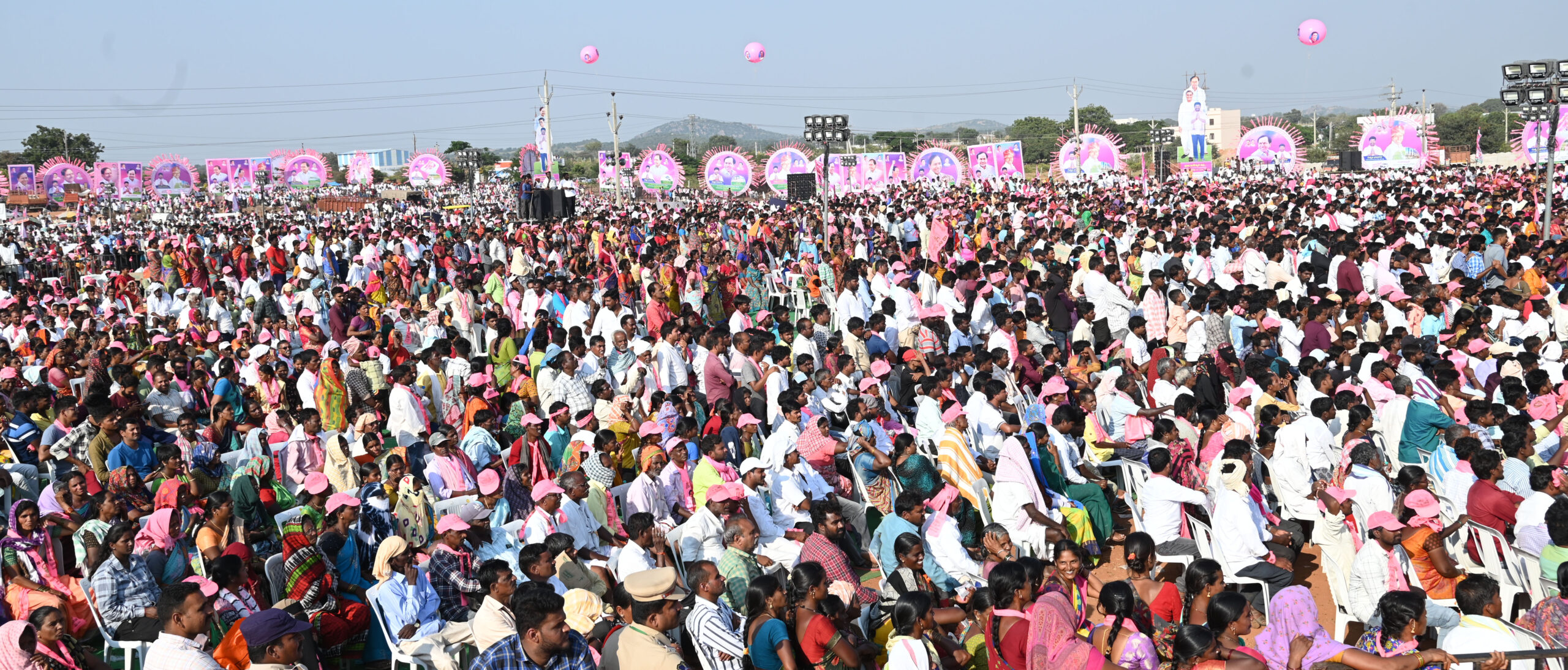 Brs Party President Kcr Participating In Praja Ashirvada Sabha At Acchampeta