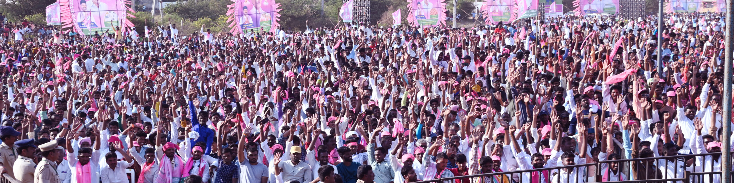 Brs Party President Kcr Participating In Praja Ashirvada Sabha At Acchampeta