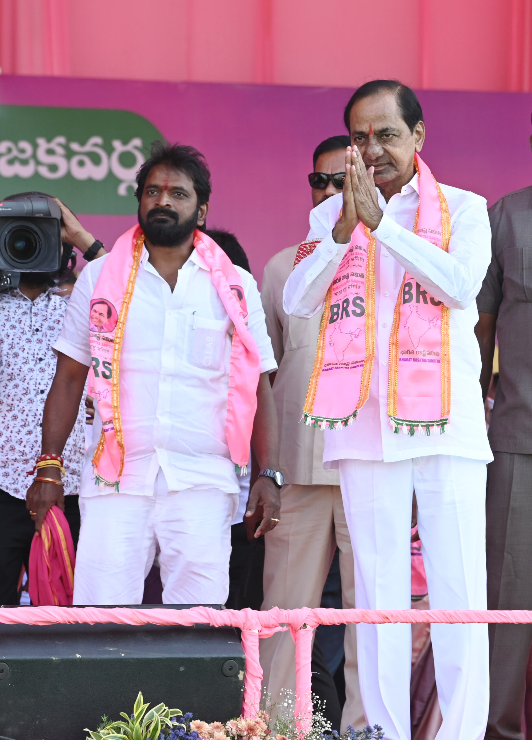 Brs Party President Kcr Participating In Praja Ashirvada Sabha At Acchampeta