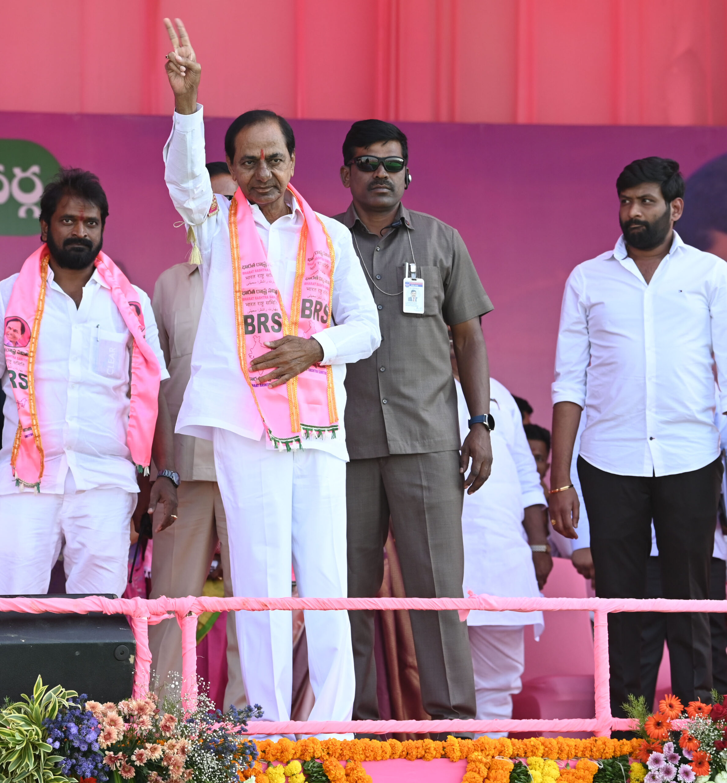 Brs Party President Kcr Participating In Praja Ashirvada Sabha At Acchampeta