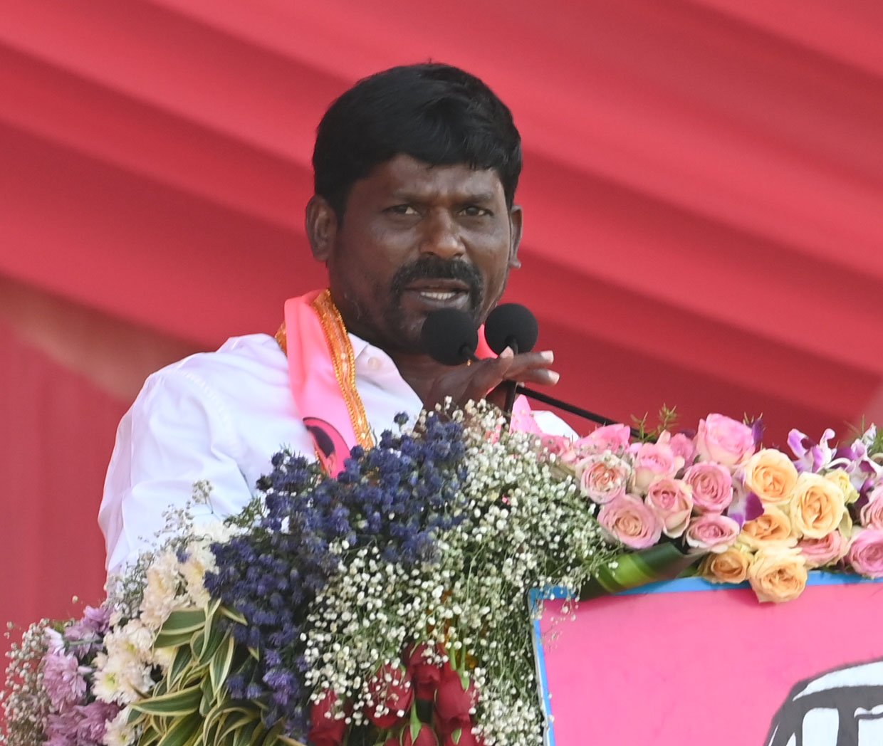 Brs Party President Kcr Participating In Praja Ashirvada Sabha At Acchampeta