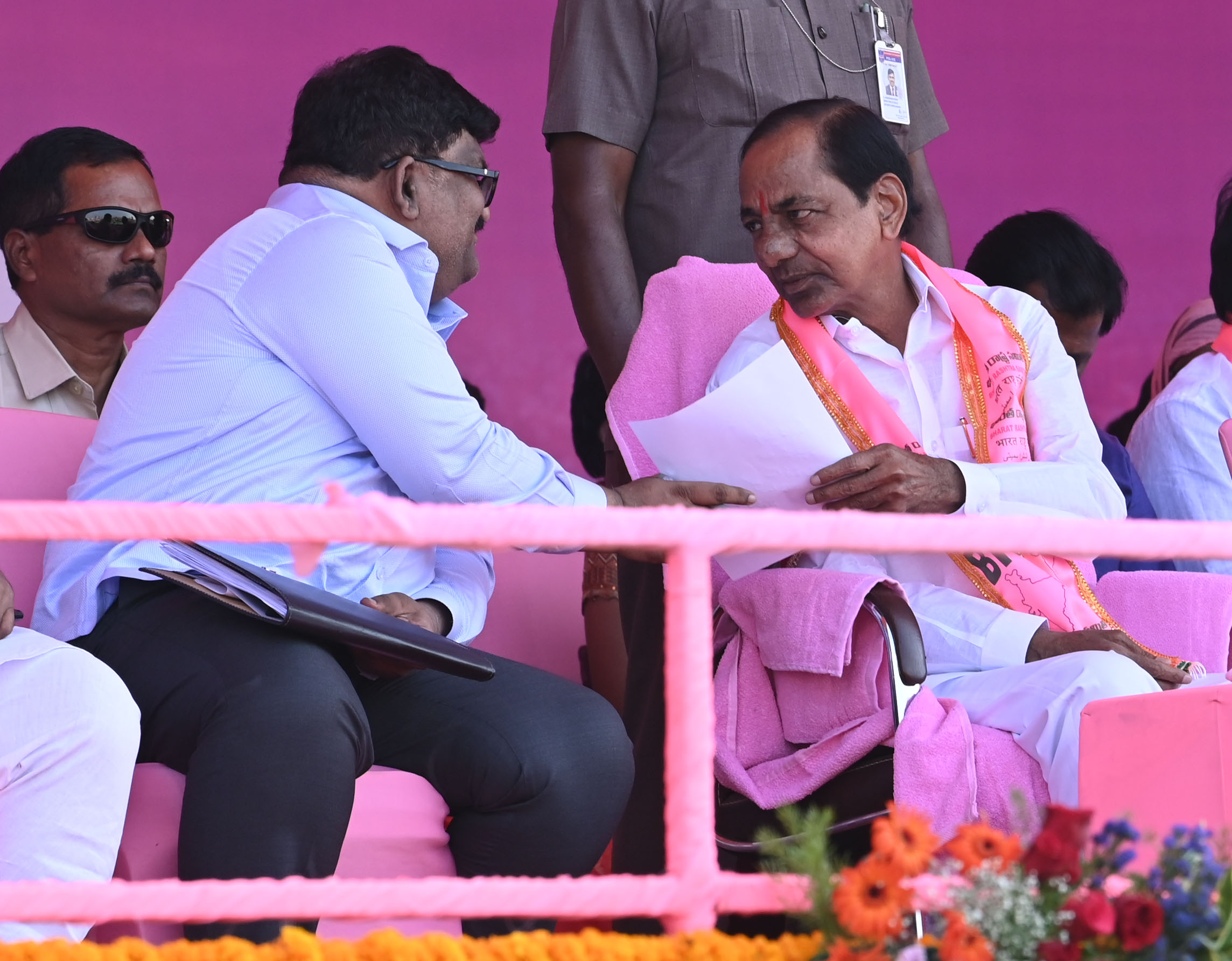 Brs Party President Kcr Participating In Praja Ashirvada Sabha At Acchampeta
