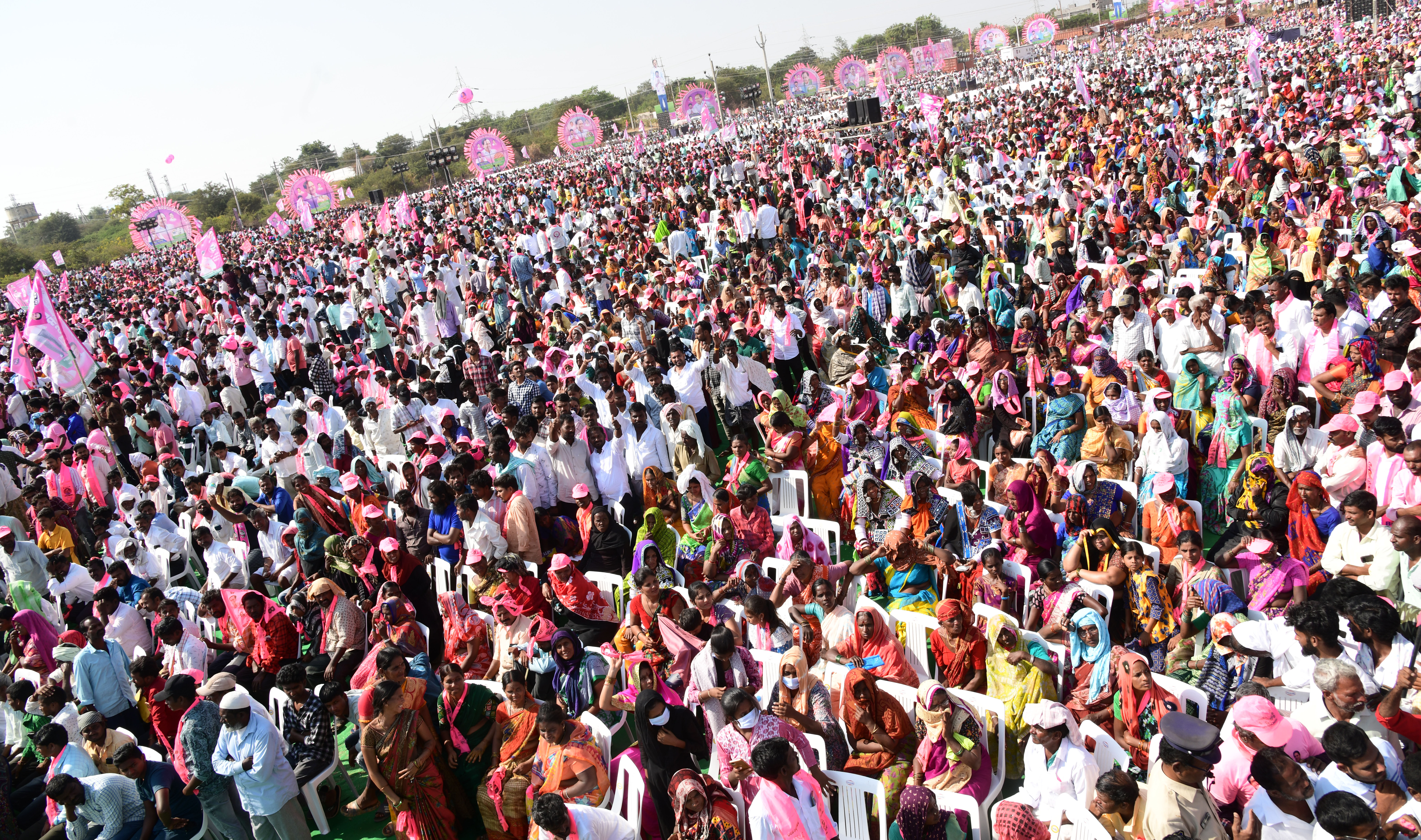 Brs Party President Kcr Participating In Praja Ashirvada Sabha At Acchampeta