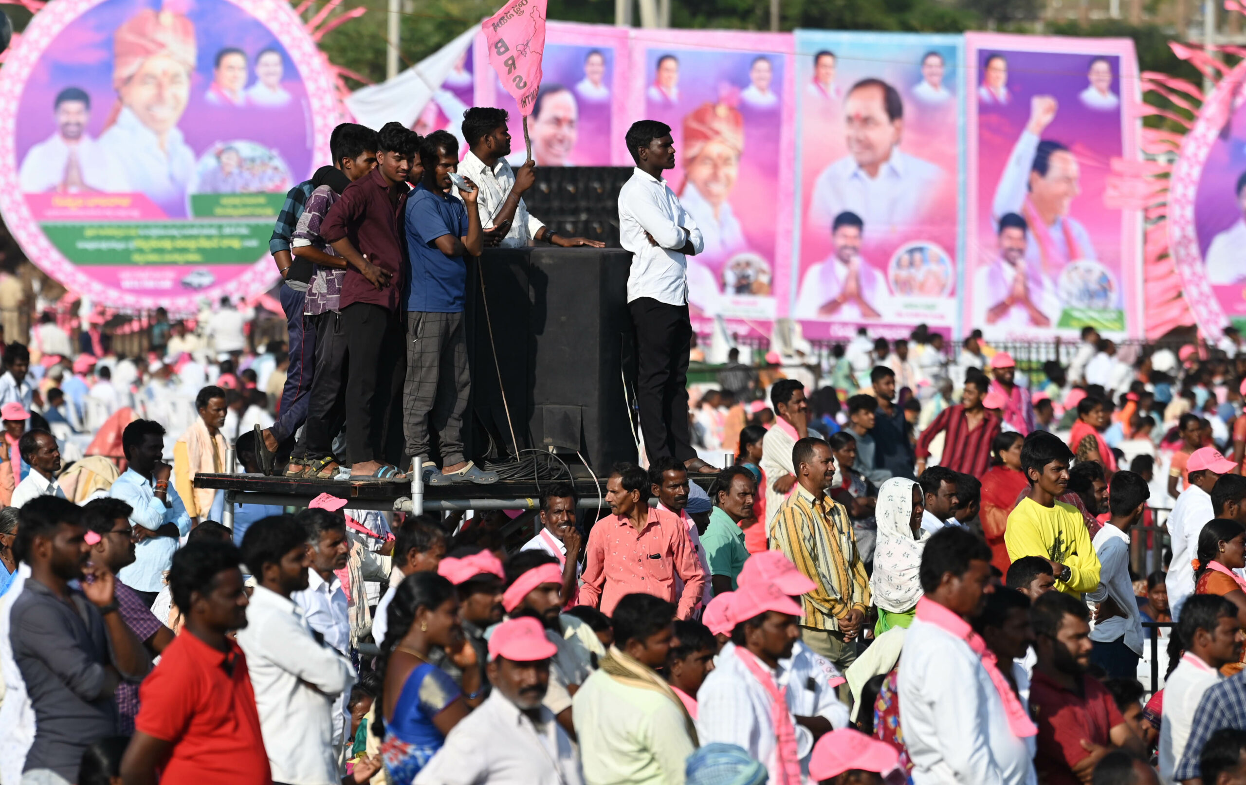 Brs Party President Kcr Participating In Praja Ashirvada Sabha At Acchampeta